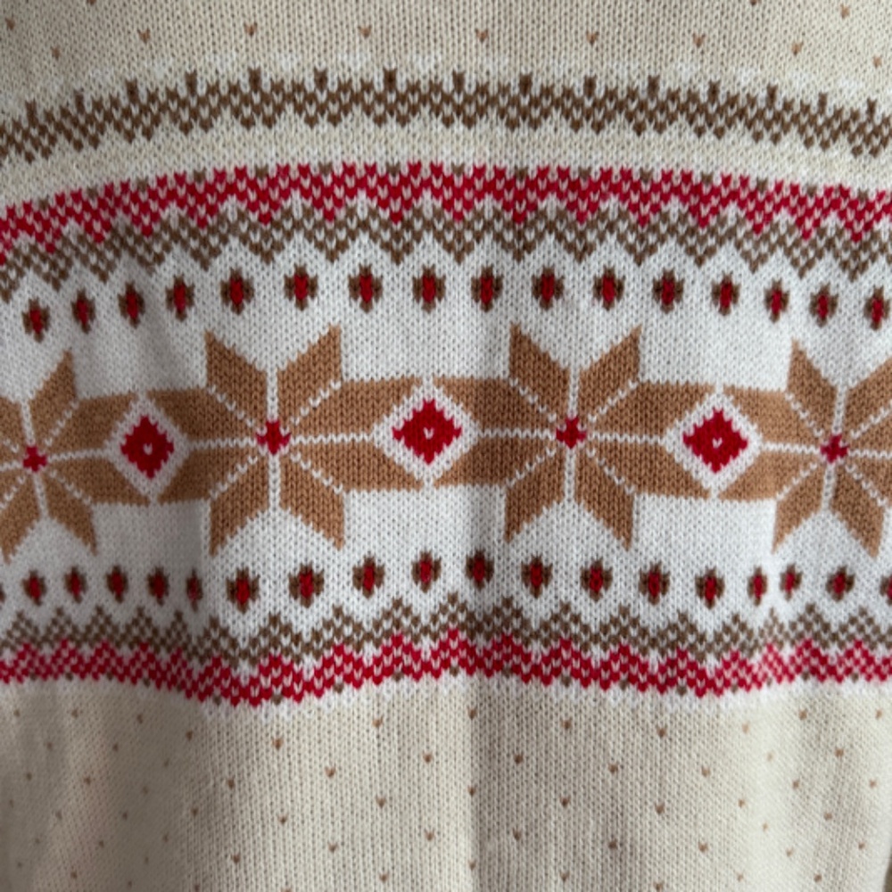 My Style - Cream Women Winter Snowflake Knit Cardigan - Picture 5 of 8